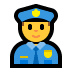 👮‍♂️ man police officer display on Windows